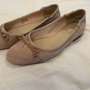 Elegant Suede Beige Ballet Flats